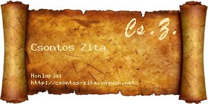Csontos Zita névjegykártya